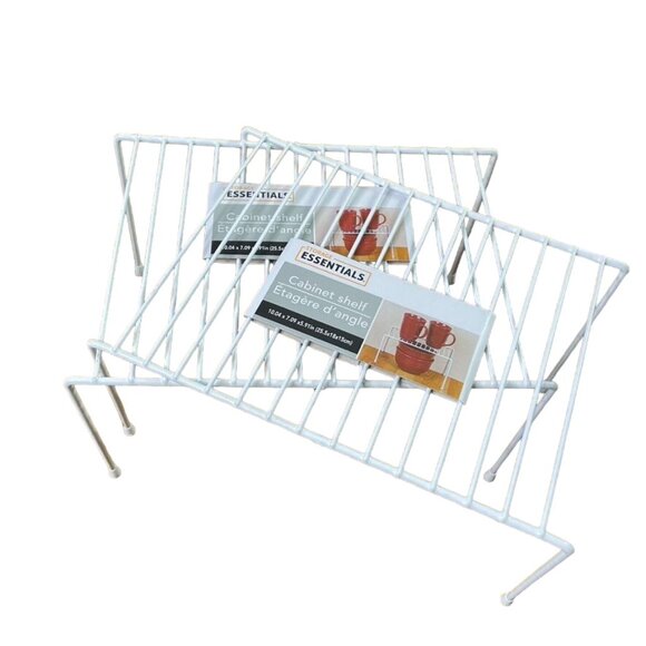 Wire Riser Cabinet Shelf Rack Organizer Holder Space Saver Set 2 mq - Picture 3 of 6